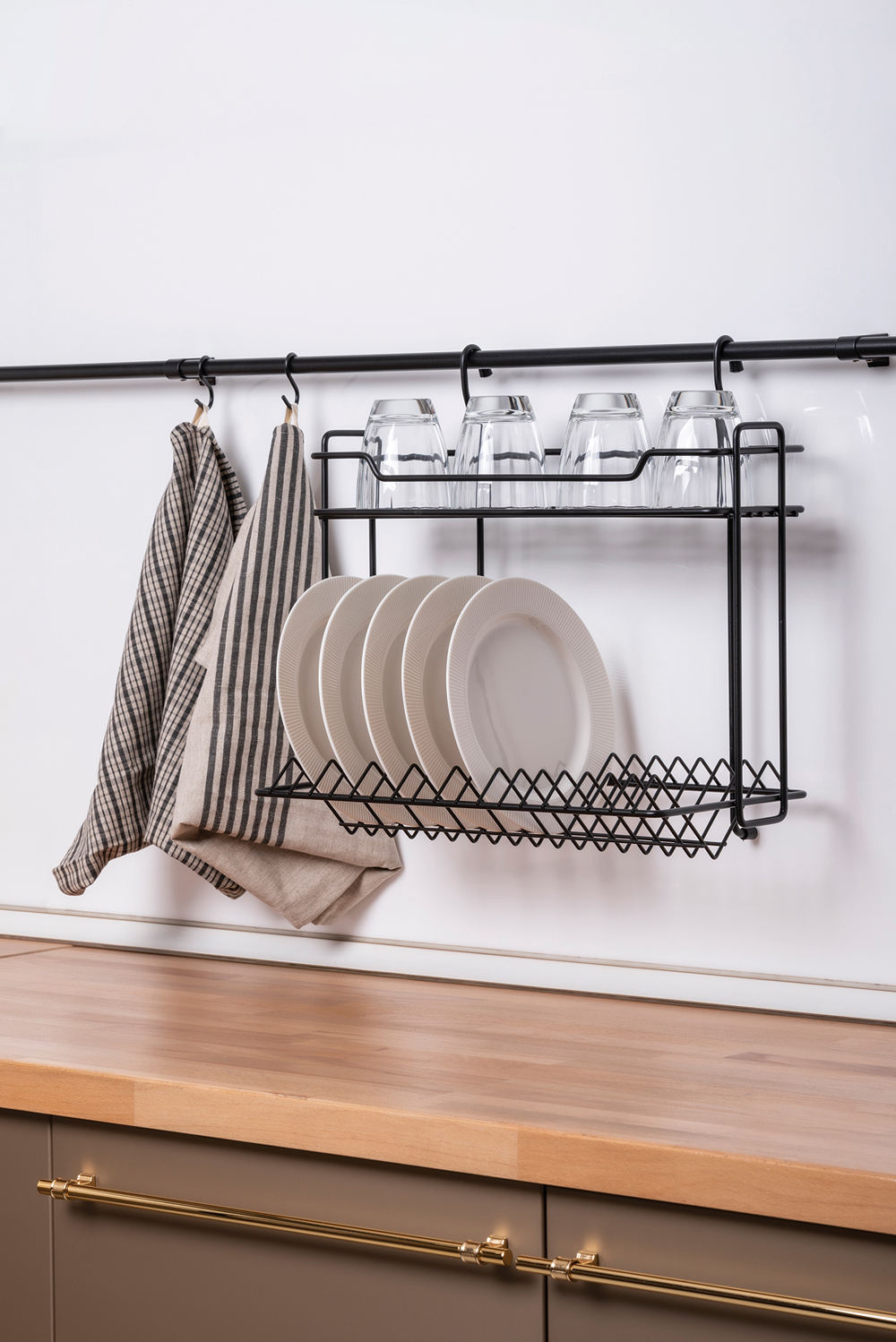 Hanging Plate-Glass Holder Set