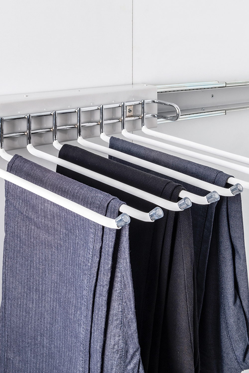 Telescopic Horizontal Side Mounted Trouser Rack